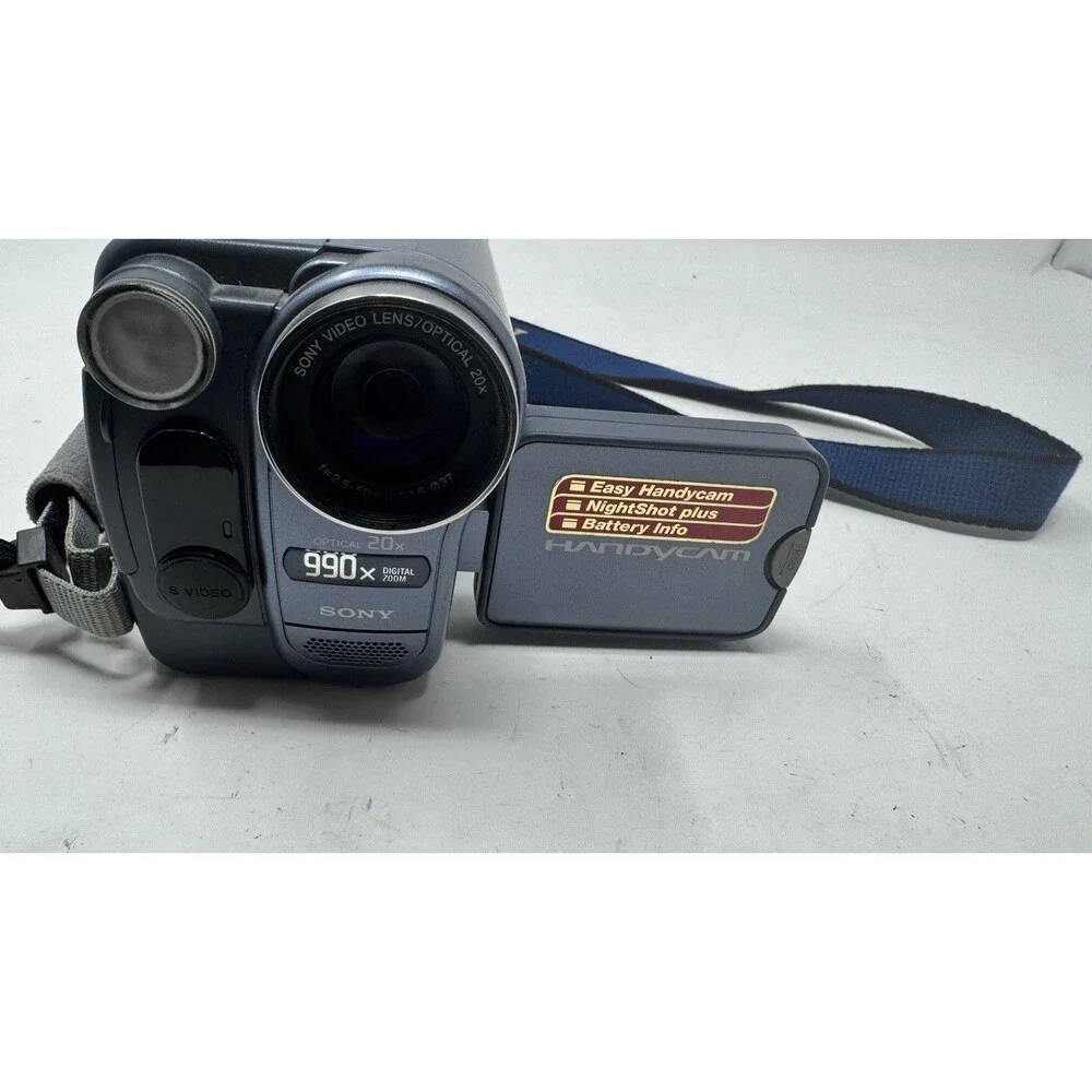 FOR PARTS - Sony Handycam CCD-TRV128 Hi-8 Analog Chrome Blue Camcorder